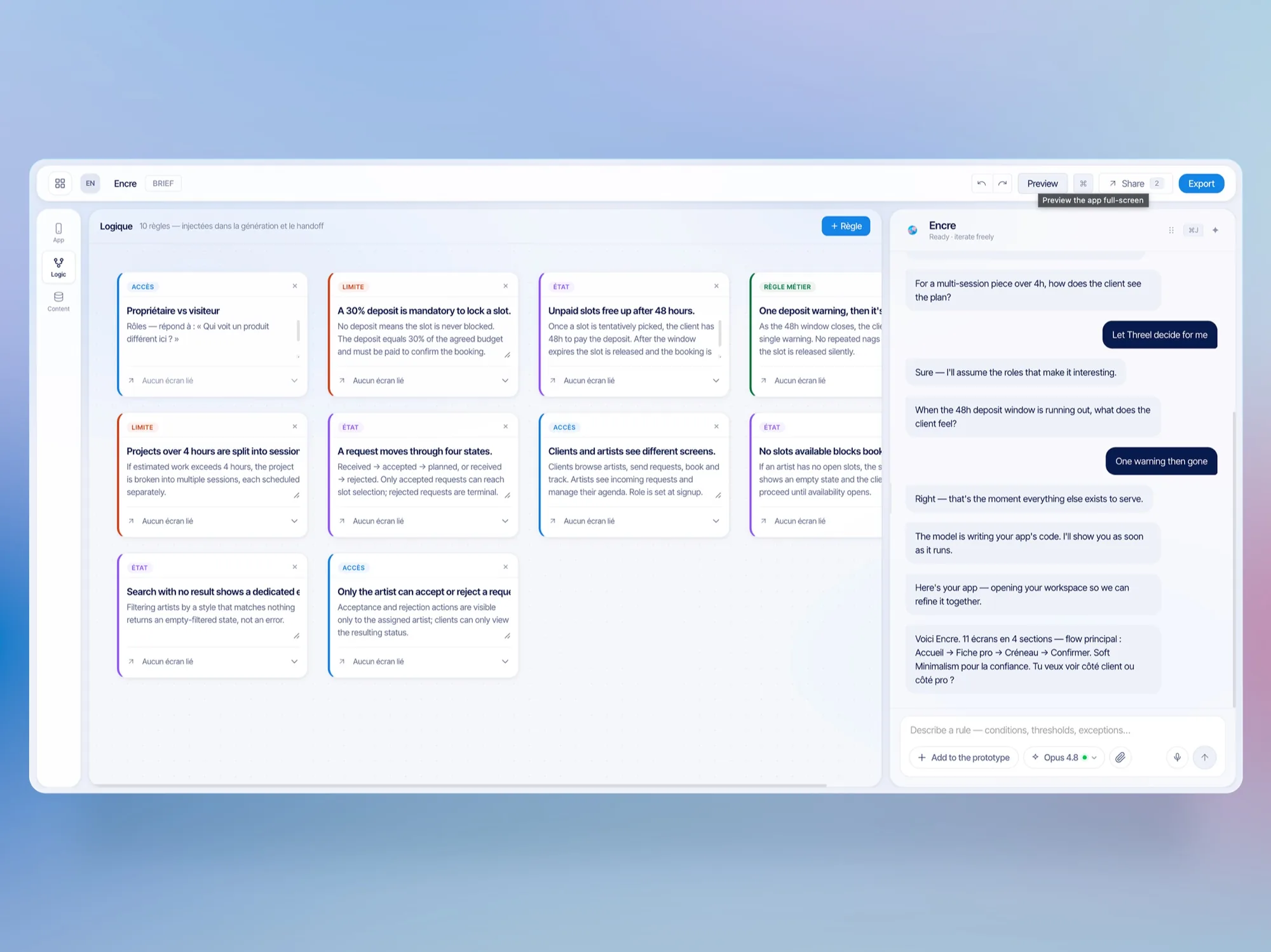 AI-Augmented Prototyping Tool, design decision 1