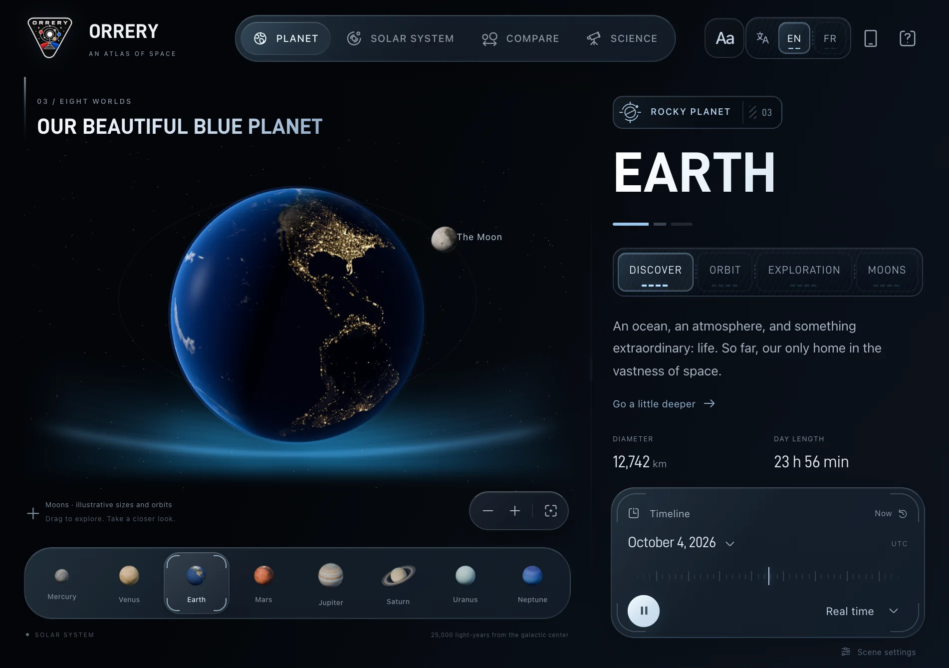 Orrery, design decision 1
