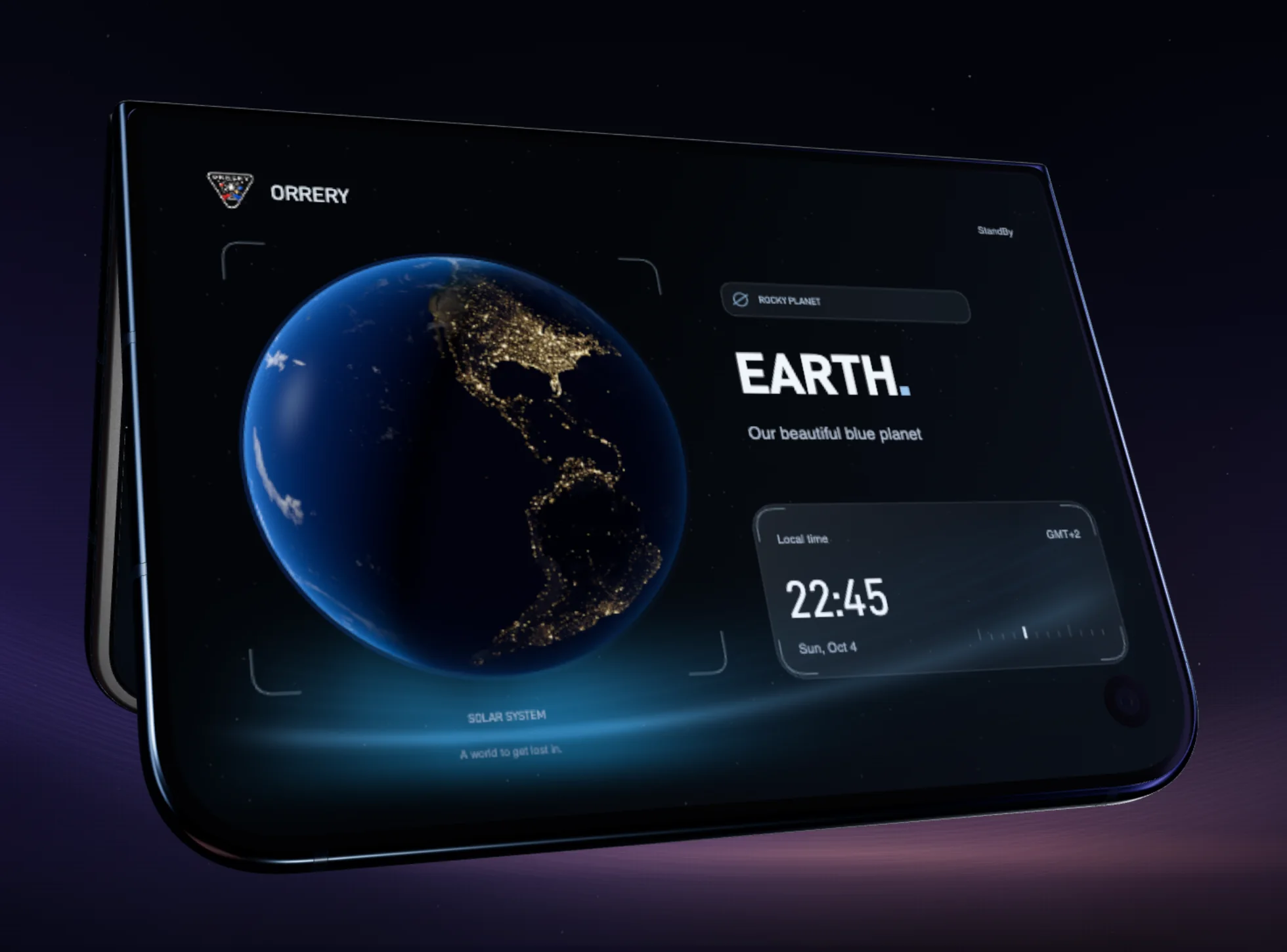 Orrery, screens