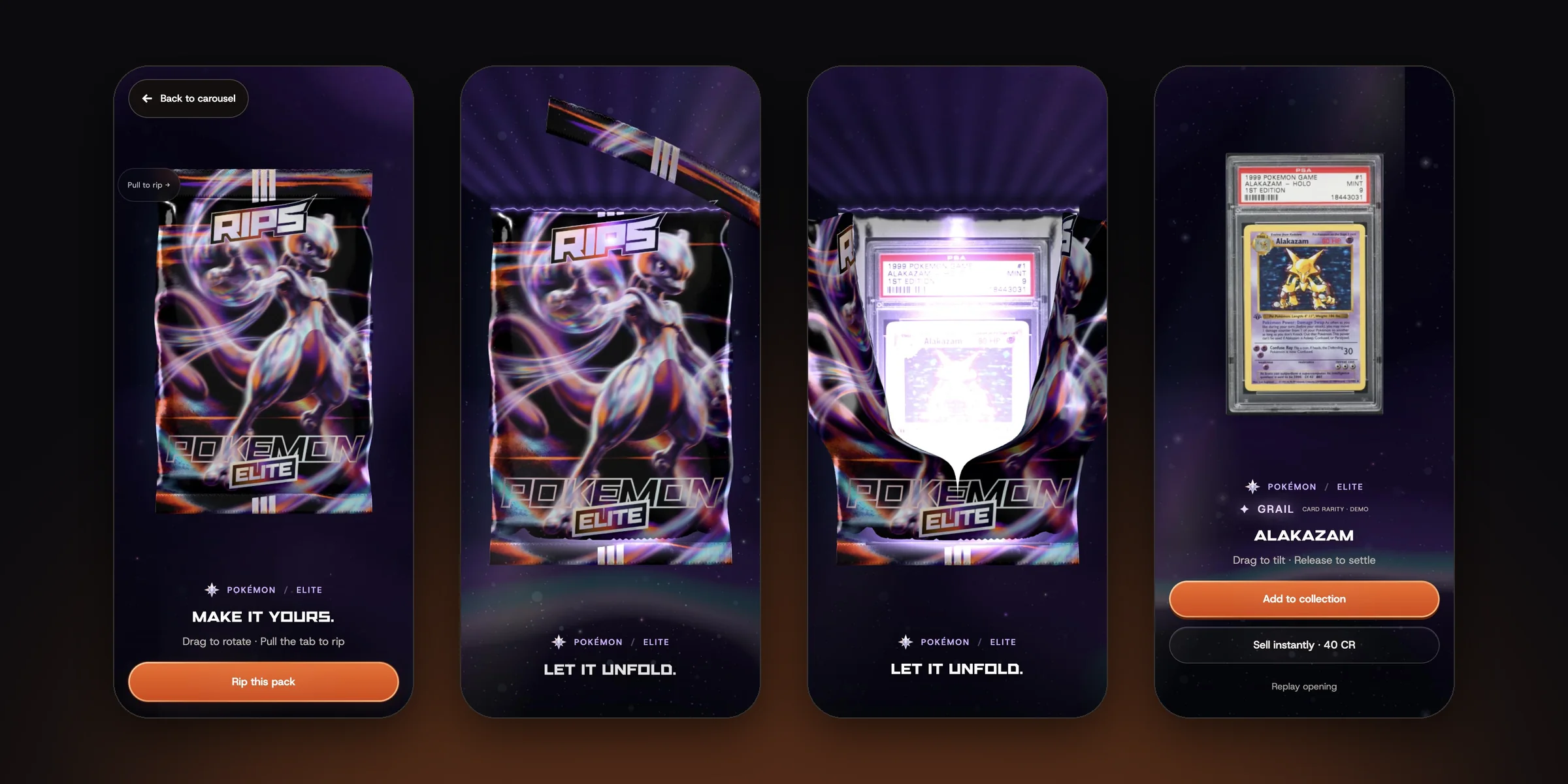 RIPS, key screens