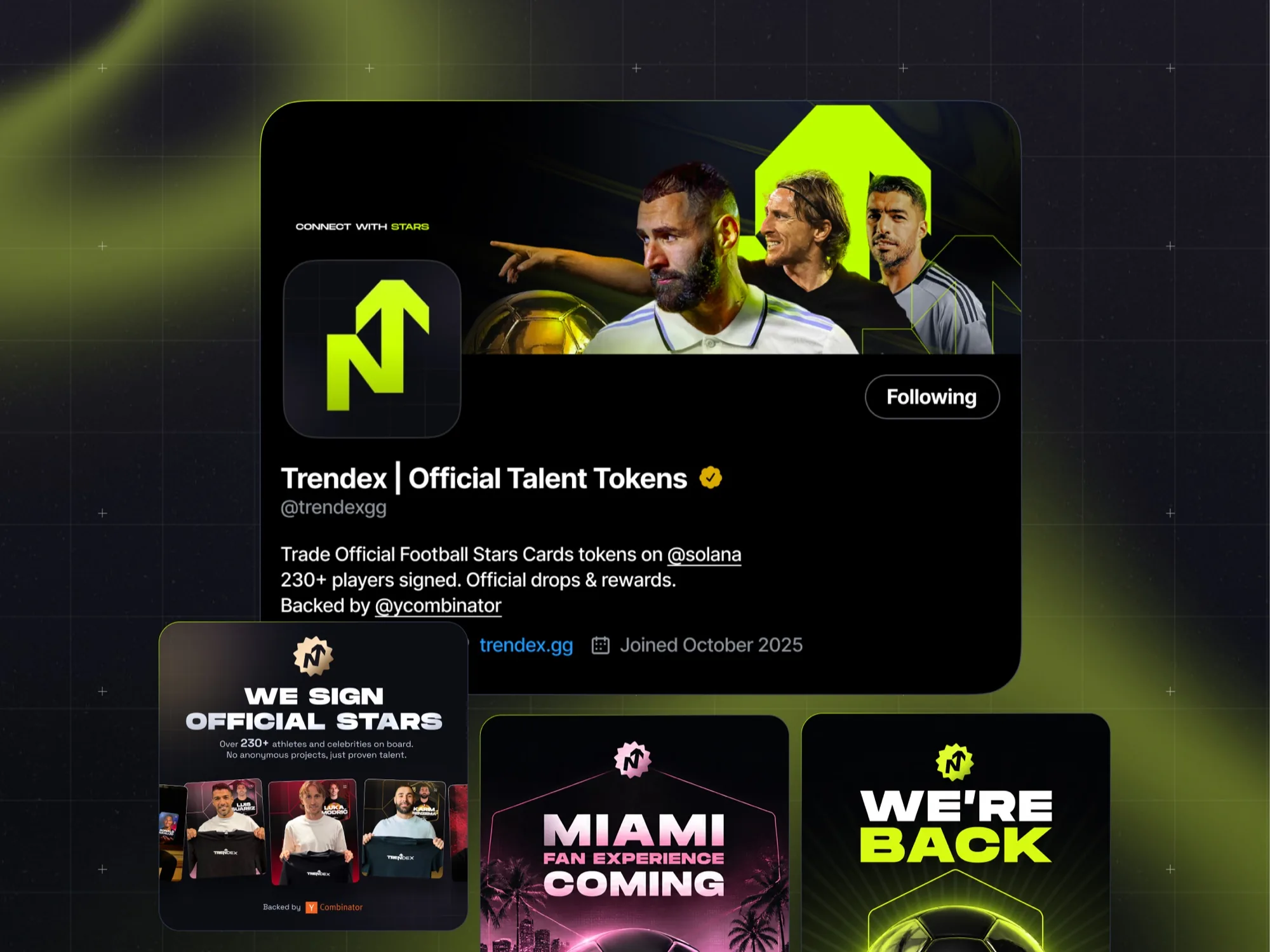 Trendex, key screens