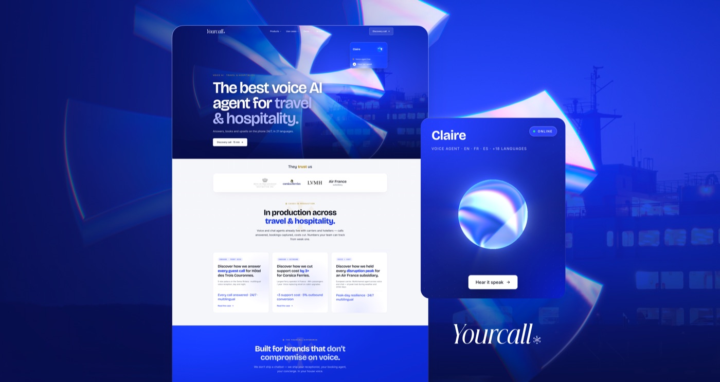 Yourcall voice AI identity and brand system case study