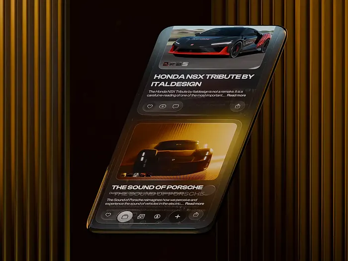 Transportation Design, Editorial Glass UI